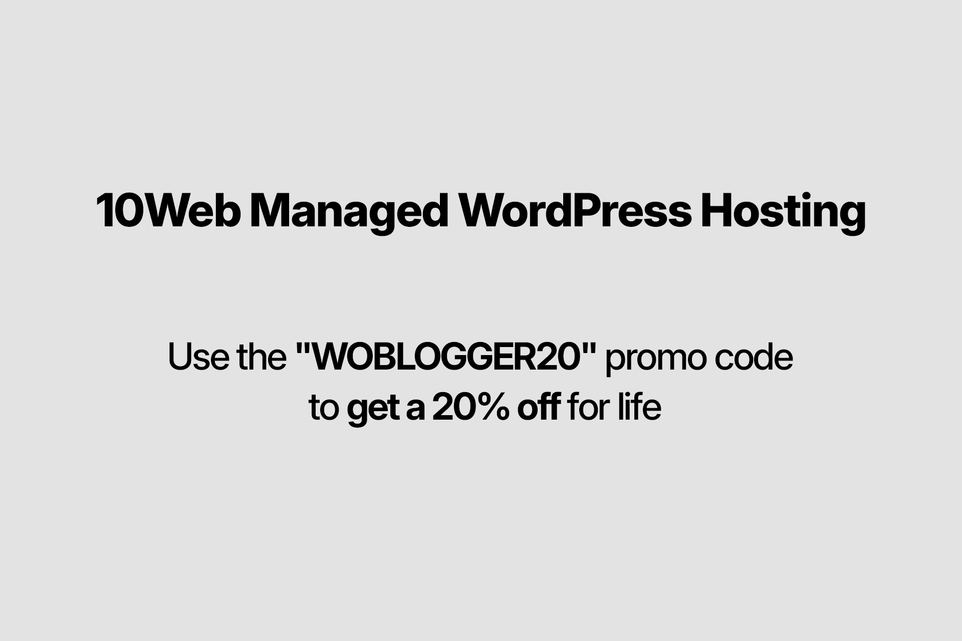 10Web Managed WordPress Hosting – Powered by AI – 20% Off Lifetime Discount